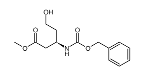 (R)-3-Benzyloxycarbonylamino-5-hydroxy-pentanoic acid methyl ester结构式