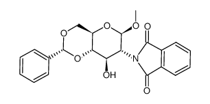 methyl 4,6-O-benzylidene-2-deoxy-2-phthalimide-β-D-glucopyranoside Structure