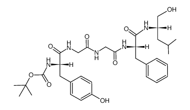 Boc-L-Tyr-Gly-Gly-L-Phe-L-Leu-alcohol Structure