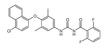 1-(4-[4-chloro-1-naphthoxy]-3,5-dimethylphenyl)-3-(2,6-difluorobenzoyl)urea结构式