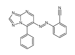 2-[(7-phenyl-[1,2,4]triazolo[1,5-a]pyrimidin-6-yl)diazenyl]benzonitrile结构式