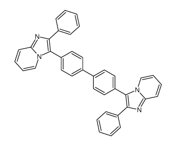 2-phenyl-3-[4-[4-(2-phenylimidazo[1,2-a]pyridin-3-yl)phenyl]phenyl]imidazo[1,2-a]pyridine Structure