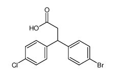 3-(4-bromo-phenyl)-3-(4-chloro-phenyl)-propionic acid Structure