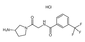 Benzamide, N-[2-[(3S)-3-amino-1-pyrrolidinyl]-2-oxoethyl]-3-(trifluoromethyl)-, hydrochloride (1:1) picture