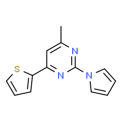 4-Methyl-2-(1H-pyrrol-1-yl)-6-(2-thienyl)pyrimidine结构式