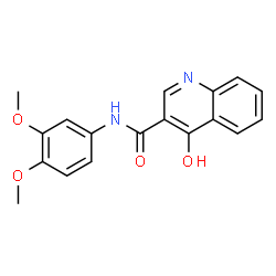 N-(3,4-dimethoxyphenyl)-4-oxo-1,4-dihydroquinoline-3-carboxamide结构式