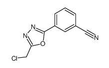 3-[5-(chloromethyl)-1,3,4-oxadiazol-2-yl]benzonitrile Structure