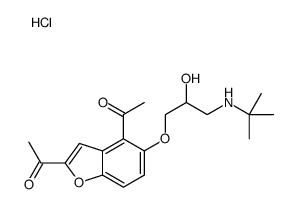 1-[4-acetyl-5-[3-(tert-butylamino)-2-hydroxypropoxy]-1-benzofuran-2-yl]ethanone,hydrochloride Structure