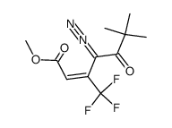 methyl (E)-4-diazo-6,6-dimethyl-5-oxo-3-(trifluoromethyl)hept-2-enoate结构式