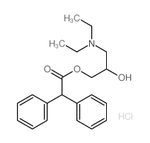 (3-diethylamino-2-hydroxy-propyl) 2,2-diphenylacetate结构式