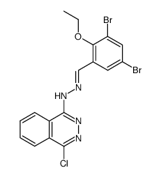 1-chloro-4-(2-(3,5-dibromo-2-ethoxybenzylidene)hydrazinyl)phthalazine结构式