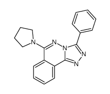 3-phenyl-6-pyrrolidin-1-yl-[1,2,4]triazolo[3,4-a]phthalazine结构式