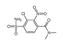 3-chloro-N,N-dimethyl-2-nitro-4-sulfamoylbenzamide结构式