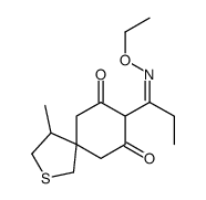 8-(N-ethoxy-C-ethylcarbonimidoyl)-4-methyl-2-thiaspiro[4.5]decane-7,9-dione结构式