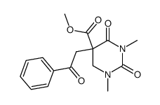 1,3-Dimethyl-2,4-dioxo-5-(2-oxo-2-phenyl-ethyl)-hexahydro-pyrimidine-5-carboxylic acid methyl ester Structure