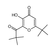 6-t-butyl-3-hydroxy-2-pivaloyl-4-pyrone结构式