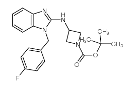 1-BOC-3-[1-(4-FLUORO-BENZYL)-1H-BENZOIMIDAZOL-2-YLAMINO]-AZETIDINE structure