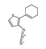 3-azido-2-(cyclohexen-1-yl)thiophene结构式