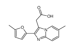 2-[6-methyl-2-(5-methylfuran-2-yl)imidazo[1,2-a]pyridin-3-yl]acetic acid结构式