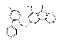 1-Methoxy-9-methyl-3-(3-methyl-carbazol-9-ylmethyl)-9H-carbazole Structure