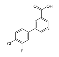 5-(4-chloro-3-fluorophenyl)pyridine-3-carboxylic acid结构式