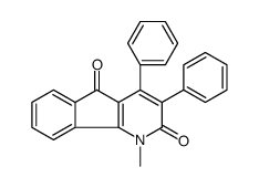 1-methyl-3,4-diphenylindeno[1,2-b]pyridine-2,5-dione Structure