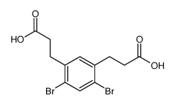 3-[2,4-dibromo-5-(2-carboxyethyl)phenyl]propanoic acid结构式