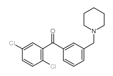 2,5-DICHLORO-3'-PIPERIDINOMETHYL BENZOPHENONE结构式