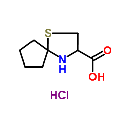 1-硫-4-氮杂螺[4.4]壬烷-3-羧酸盐酸盐结构式