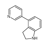 1H-Indole,2,3-dihydro-4-(3-pyridinyl)- structure
