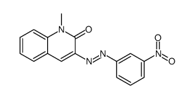 1-methyl-3-[(3-nitrophenyl)diazenyl]quinolin-2-one结构式