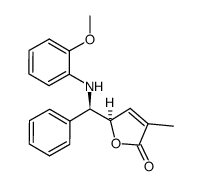 (R)-(+)-5-[(R)-((2-methoxyphenyl)amino)(phenyl)methyl]-3-methylfuran-2(5H)-one Structure
