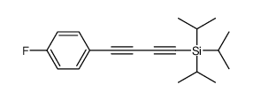 4-(4-fluorophenyl)buta-1,3-diynyl-tri(propan-2-yl)silane结构式
