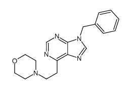 4-[2-(9-benzylpurin-6-yl)ethyl]morpholine结构式