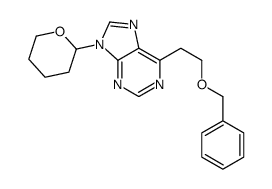 9-(oxan-2-yl)-6-(2-phenylmethoxyethyl)purine结构式