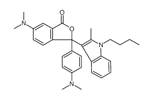 3-(1(3H)-Isobenzofuranone, 3-(1-Butyl-2-Methyl-1H-Indol-3-YL)-6-(Dimethylamino)-3-[4-(Dimethylamino) Phenyl] Structure