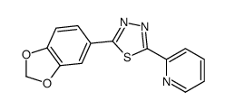 2-(1,3-benzodioxol-5-yl)-5-pyridin-2-yl-1,3,4-thiadiazole Structure