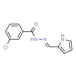 3-chloro-N'-(1H-pyrrol-2-ylmethylene)benzohydrazide structure