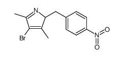 2H-Pyrrole, 4-bromo-3,5-dimethyl-2-[(4-nitrophenyl)methyl]结构式