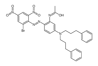 N-[5-[bis(3-phenylpropyl)amino]-2-[(2-bromo-4,6-dinitrophenyl)azo]phenyl]acetamide结构式