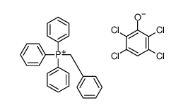 benzyltriphenylphosphonium, salt with 2,3,5,6-tetrachlorophenol (1:1) Structure