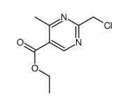 ethyl 2-(chloromethyl)-4-methylpyrimidine-5-carboxylate结构式