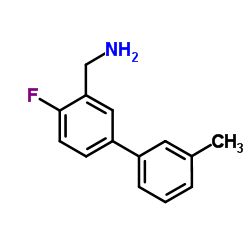 1-(4-Fluoro-3'-methyl-3-biphenylyl)methanamine结构式