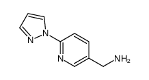 2-(1-吡唑基)-5-(氨甲基)吡啶结构式