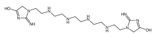 1,1'-(3,6,9,12-tetraazatetradecane-1,14-diyl)bis[2-amino-1,5-dihydro-4H-imidazol-4-one结构式