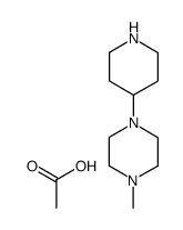 Piperazine, 1-​methyl-​4-​(1-​piperidinyl)​-​, acetate (1:1) Structure