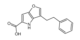 3-phenethyl-4H-furo[3,2-b]pyrrole-5-carboxylic acid Structure