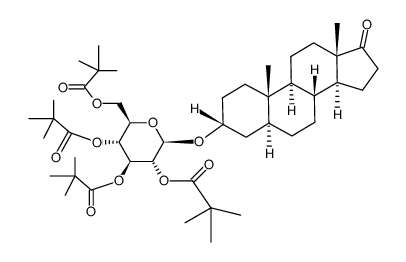 (17-Oxo-5α-androstan-3α-yl)-2,3,4,6-tetra-O-pivaloyl-β-D-glucopyranosid结构式