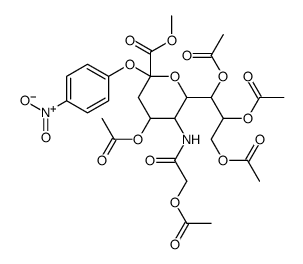 2-O-(p-Nitrophenyl)-4,7,8,9-tetra-O-acetyl-α-D-N-acetylglycolylneuraminic Acid Methyl Ester Structure