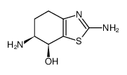 (6S,7S)-2,6-diamino-7-hydroxy-4,5,6,7-tetrahydrobenzothiazole结构式